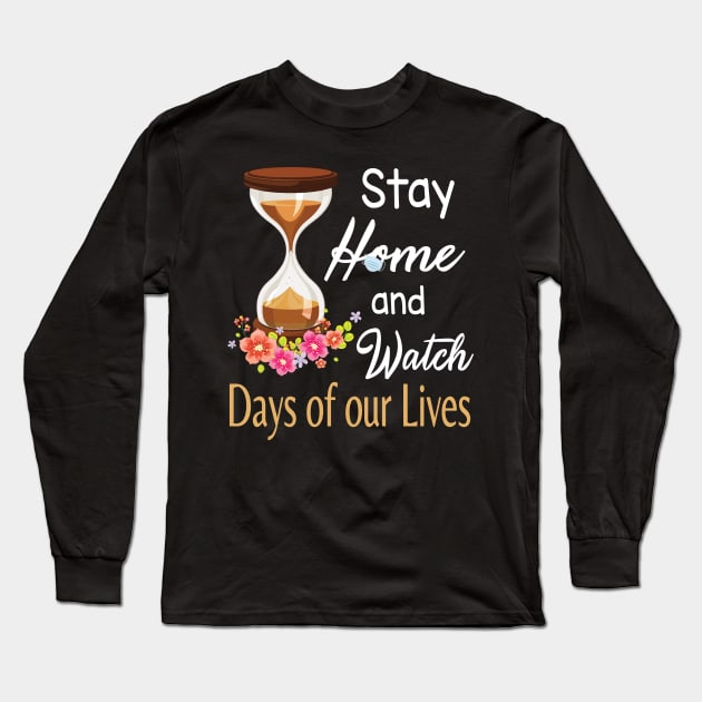 Hourglass Flowers Face Mask Stay Home And Watch Days Of Our Lives Fighting Coronavirus 2020 Long Sleeve T-Shirt by bakhanh123